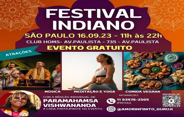 Festival Hare Krishna promove festa indiana na Av. Paulista