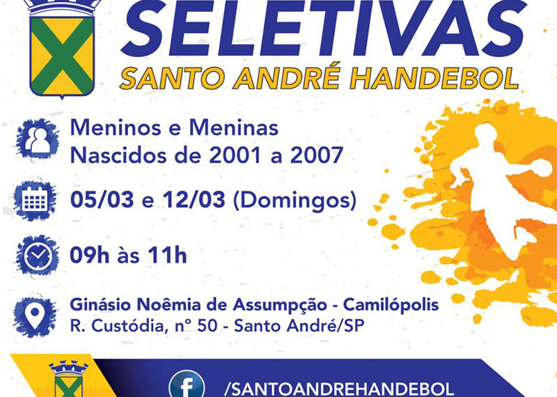 Seletivas para equipes de base de handebol de Santo André ABC do ABC