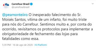 Descaso: Colaborador morre no Carrefour em Recife; Guarda-sóis escondem o corpo