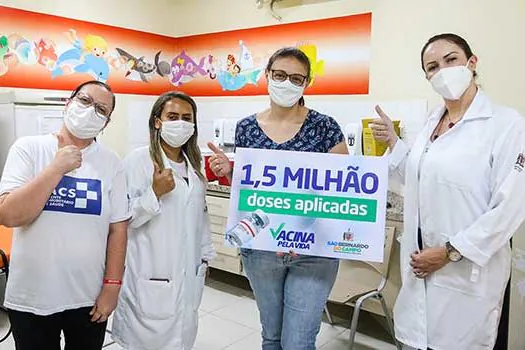 São Bernardo supera marca de 1,5 milhão de vacinas aplicadas contra a Covid-19