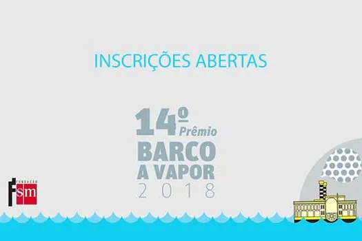 Abertas as inscrições para o 14º Prêmio Barco a Vapor