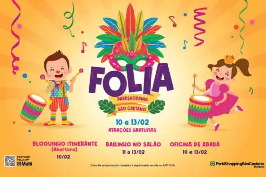 Carnaval 2024 no ParkShopping São Caetano: bloquinho, bailinhos e muita diversão