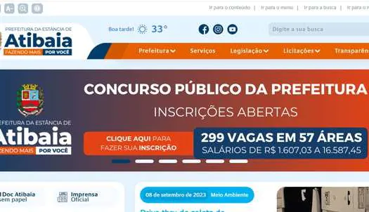 Prefeitura de Atibaia lança novo portal