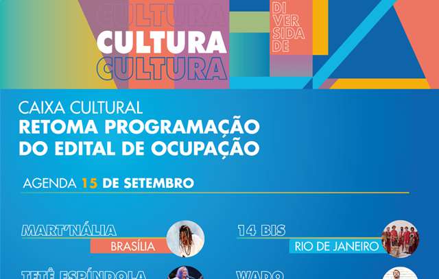 CAIXA Cultural retoma programação com shows simultâneos nos sete espaços do país