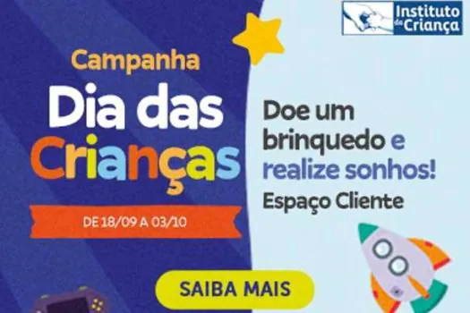 Shopping Campo Limpo recebe doação de brinquedos em campanha para o Dia das Crianças