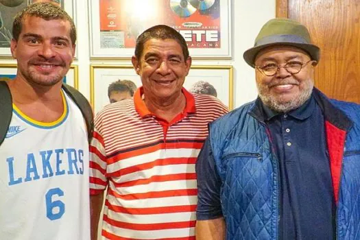 Thiago Martins grava com Zeca Pagodinho e Jorge Aragão