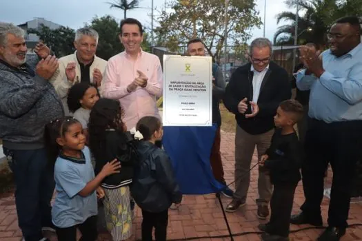 Vila Linda, em Santo André, comemora ampliação e revitalização da Praça Isaac Newton