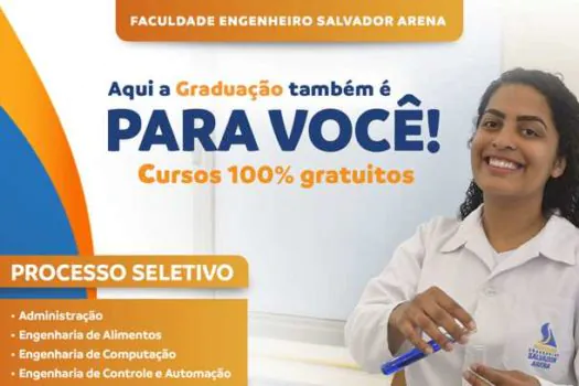 Faculdade Engenheiro Salvador Arena abre 160 vagas para cursos de Administração e Engenharias