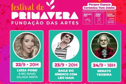 Com apoio do ParkShopping São Caetano, Festival de Primavera Fundação das Artes reúne música e gastronomia