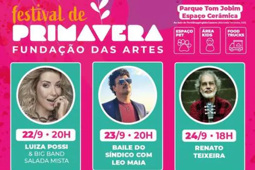 Festival de Primavera começa hoje em São Caetano