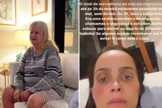 Juliano Cazarré e esposa acolhem idosa em casa e procuram pelos familiares dela