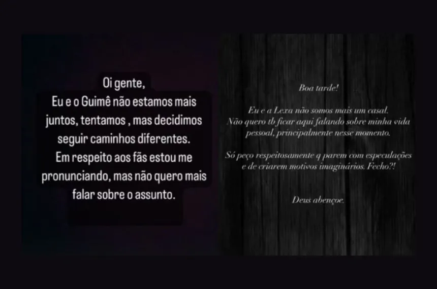 Lexa e Guimê terminaram: Cantora e MC postaram sobre o fim nas redes; veja