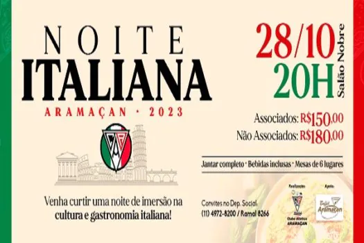 Noite Italiana do Aramaçan: Uma jornada inesquecível pela cultura e gastronomia italiana