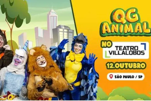 QG Animal anuncia espetáculo no Teatro Villa Lobos no Dia das Crianças