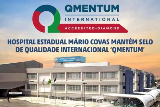 Hospital Estadual Mário Covas mantém selo de qualidade internacional ‘Qmentum’