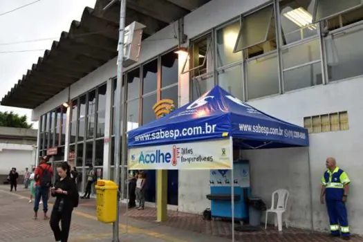 Santo André ganha tenda de hidratação no Centro para amenizar altas temperaturas