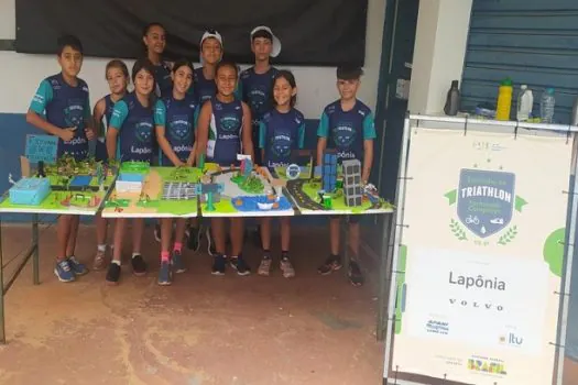 Alunos da Escolinha de Triathlon de Itu (SP) participam de ação sobre meio ambiente e criam maquetes