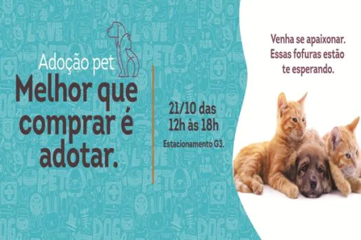 Shopping Campo Limpo promove Evento de Adoção de cães e gatos neste sábado (21)