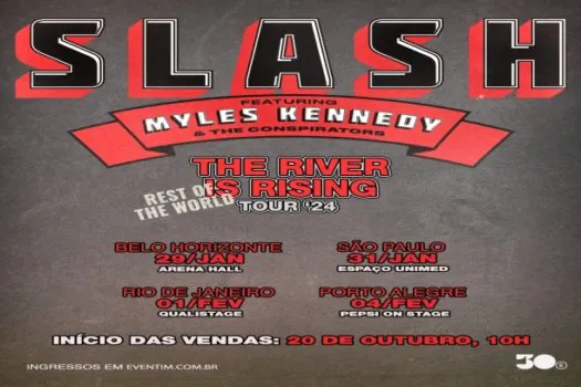 Slash feat Myles Kennedy & The Conspirators confirmam passagem da turnê pelo Brasil