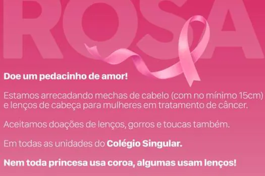 Singular promove campanha social e arrecada mechas de cabelo e lenços