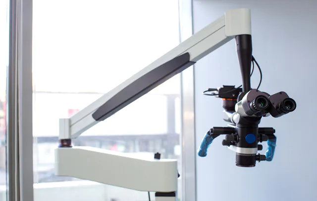 adjustable stand microscope in clinic