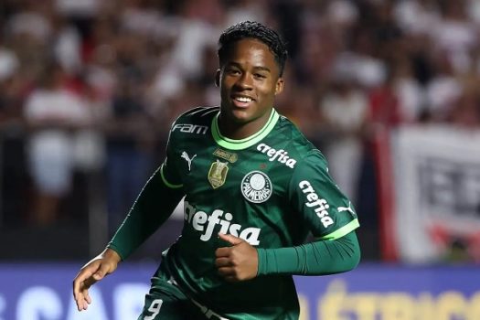 Endrick atuou 23 minutos por jogo com o Palmeiras de Abel Ferreira na Libertadores; veja média