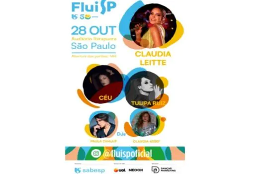 2ª edição do festival FluiSP completa line-up com Claudia Leitte