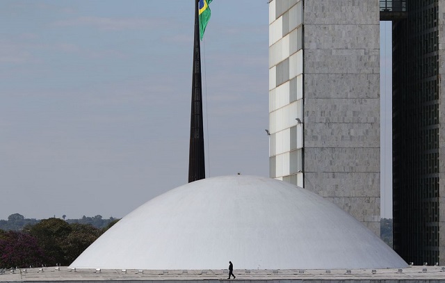 Palácio do Congresso Nacional na Esplanada dos Ministérios em Brasília