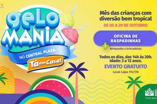 Central Plaza Shopping tem oficina gratuita de raspadinhas de gelo