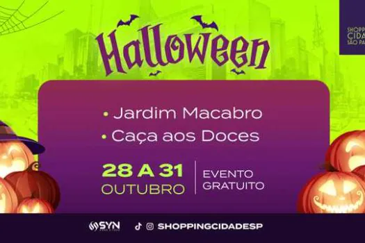 Halloween: Shopping Cidade São Paulo promove atividades temáticas gratuitas na Av. Paulista