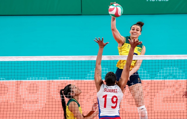 JOGOS PAN-AMERICANOS  VÔLEI FEMININO ESTREIA BEM COM VITÓRIA DE 3X0 SOBRE  CUBA 