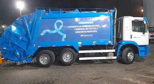 Marquise Ambiental reforça campanha em Natal sobre “Novembro Azul” e mantém seus caminhões envelopados