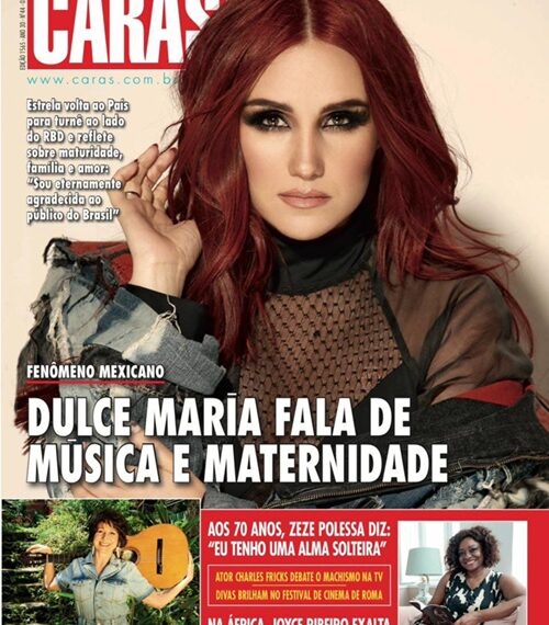 Estampando mais uma capa de revista brasileira, Dulce Maria fala sobre maternidade e turnê