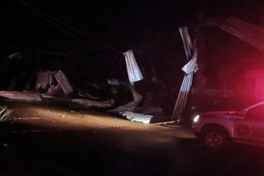 Temporal causa desabamento de complexo esportivo e deixa uma pessoa morta em Giruá (RS)