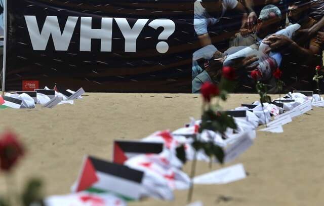 ONG Rio de Paz protesta contra a morte de crianças palestinas em Gaza