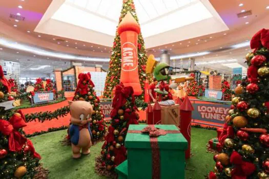 Natal no Litoral Plaza encanta com personagens da ‘Looney Tunes’