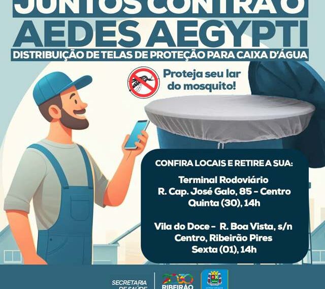 Ribeirão Pires realiza entrega de materiais de proteção de caixa d’água nesta semana