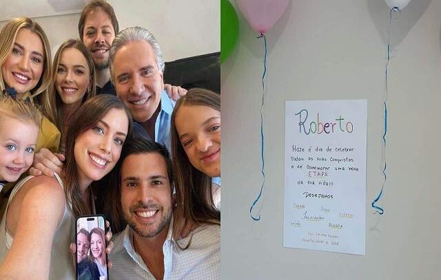 Roberto Justus anuncia fim do tratamento contra câncer e família comemora: 'Orgulho de você'