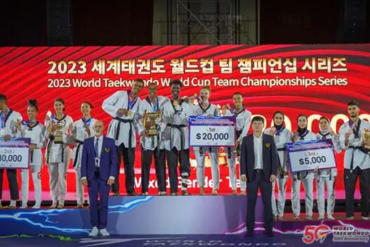 Maioria na seleção brasileira, atletas de São Caetano são campeões da Copa do Mundo de Taekwondo