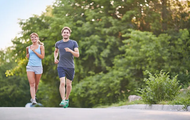 Couple running