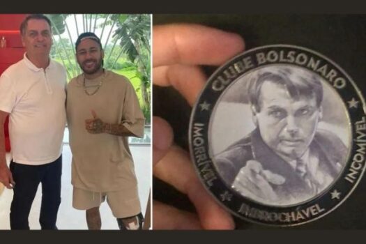 Bolsonaro entrega medalha de ‘imbrochável’ para Neymar e discute futuro do jogador na política