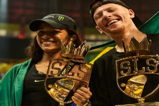 Dobradinha brasileira: Rayssa Lel e Giovanni Vianna são campeões do SLS Super Crown World Championship