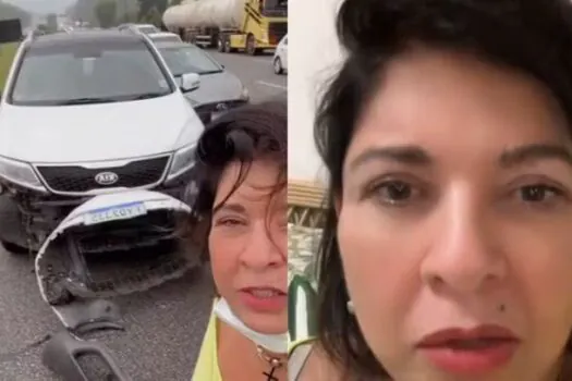 Roberta Miranda sofre acidente de carro