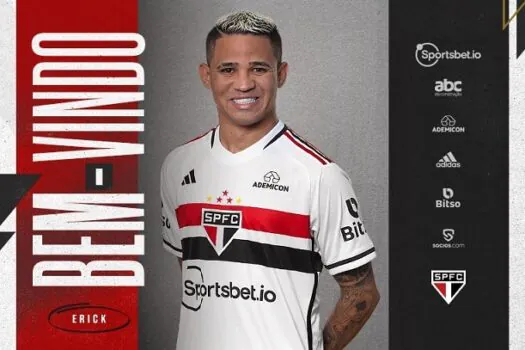 São Paulo anuncia contratação do atacante Erick como o primeiro reforço para 2024