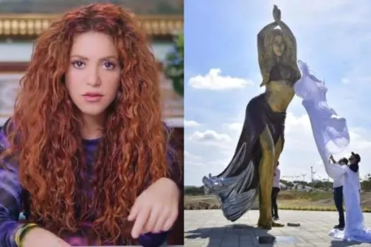 Shakira ganha escultura de mais de seis metros na Colômbia