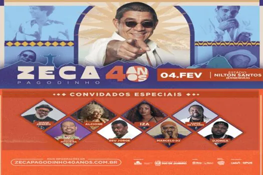 Zeca Pagodinho confirma participação de IZA em gravação de DVD no RJ