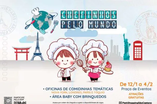 “Chefinhos pelo Mundo” é o evento de férias no ParkShopping São Caetano