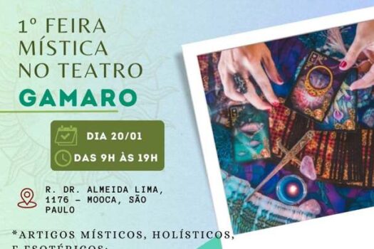 1ª Feira Mística no Teatro Gamaro acontece em 20 de janeiro 