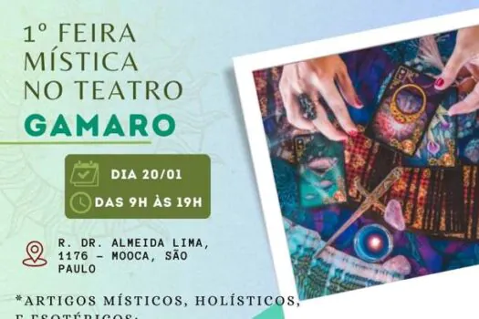 1ª Feira Mística no Teatro Gamaro acontece em 20 de janeiro 