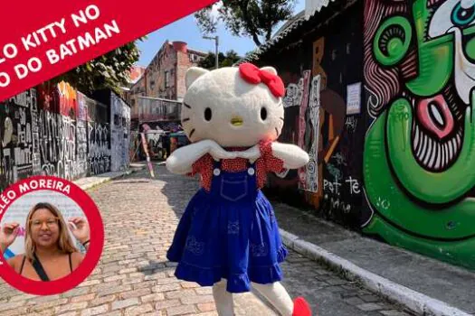 Hello Kitty ganha arte em parede no Beco do Batman